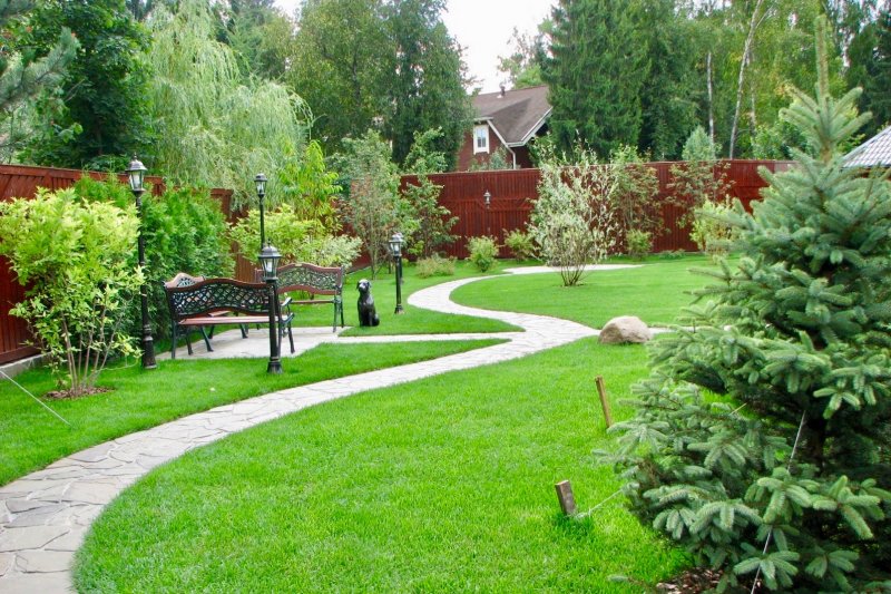 Ландшафт дачного участка 10 соток