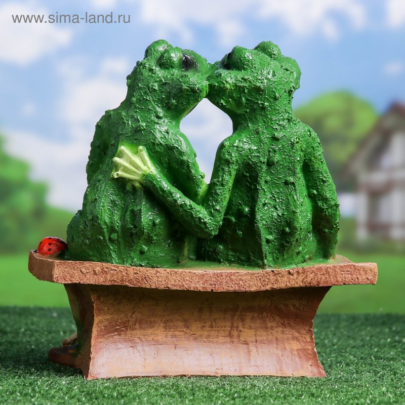 Лягушки на скамейке Садовая фигура