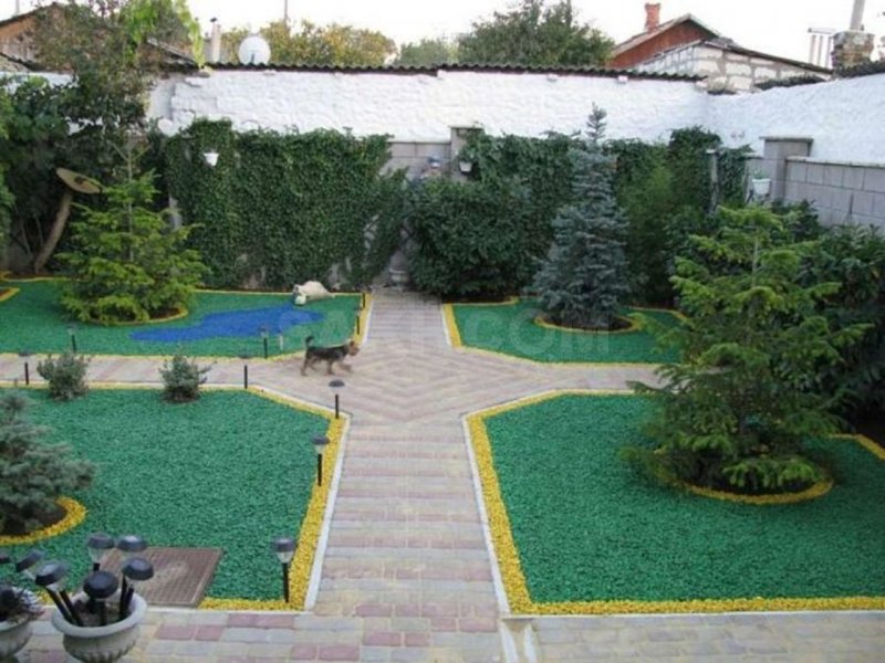 Цветной щебень фото