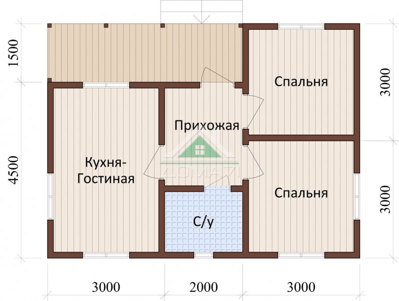 Проекты одноэтажных дачных домов 6х10