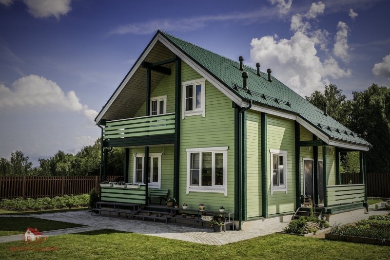 Tikkurila зеленый имитация бруса