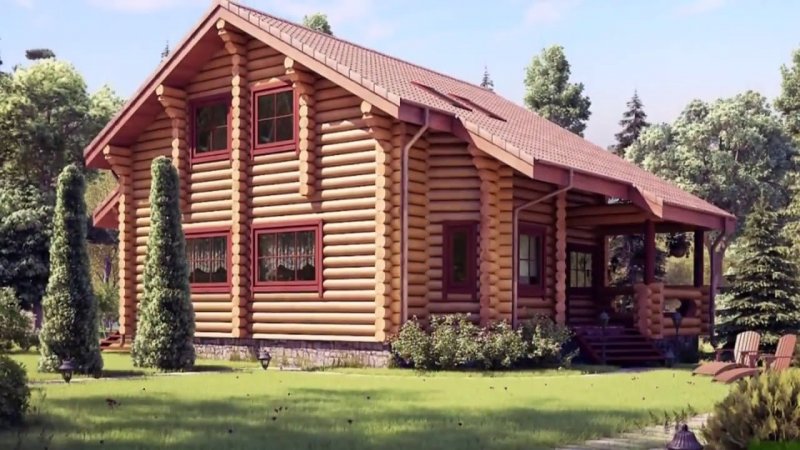 Коттедж из круглого бруса