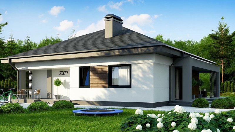 Z500 проекты одноэтажных с террасой