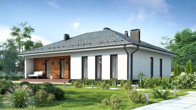 Одноэтажный кирпичный дом 120 кв