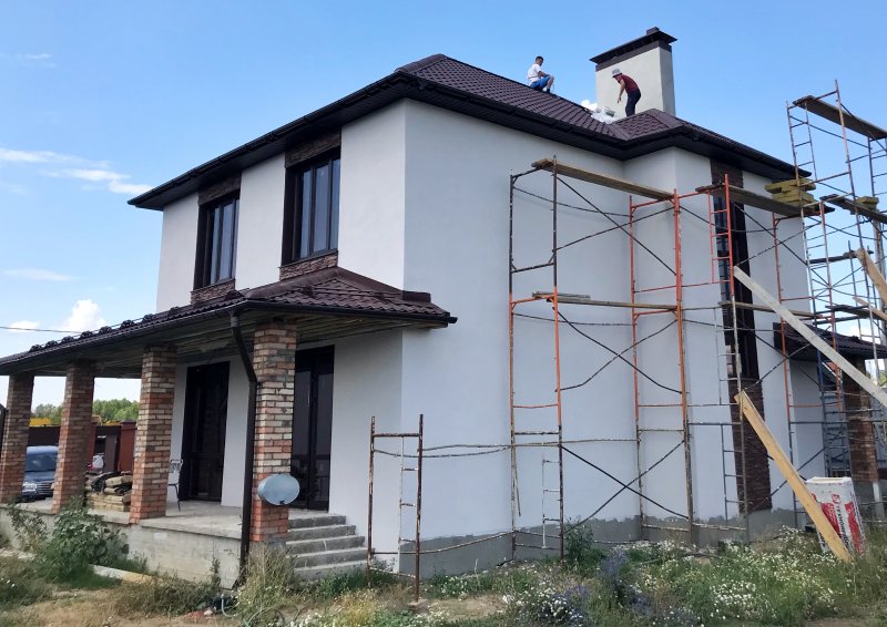 Декоративная штукатурка для фасада дома