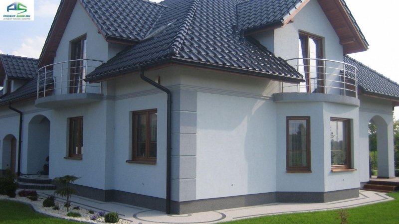 Красивые оштукатуренные дома