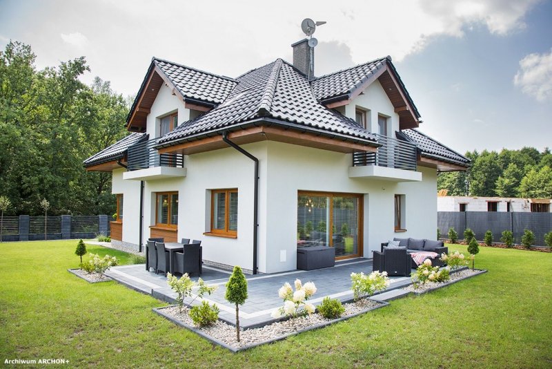 Красивый дом из газоблоков