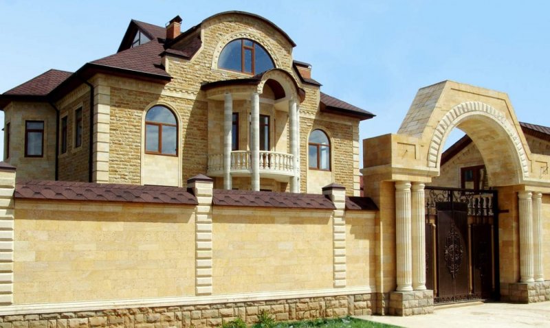 Дагестанский камень облицовка особняк