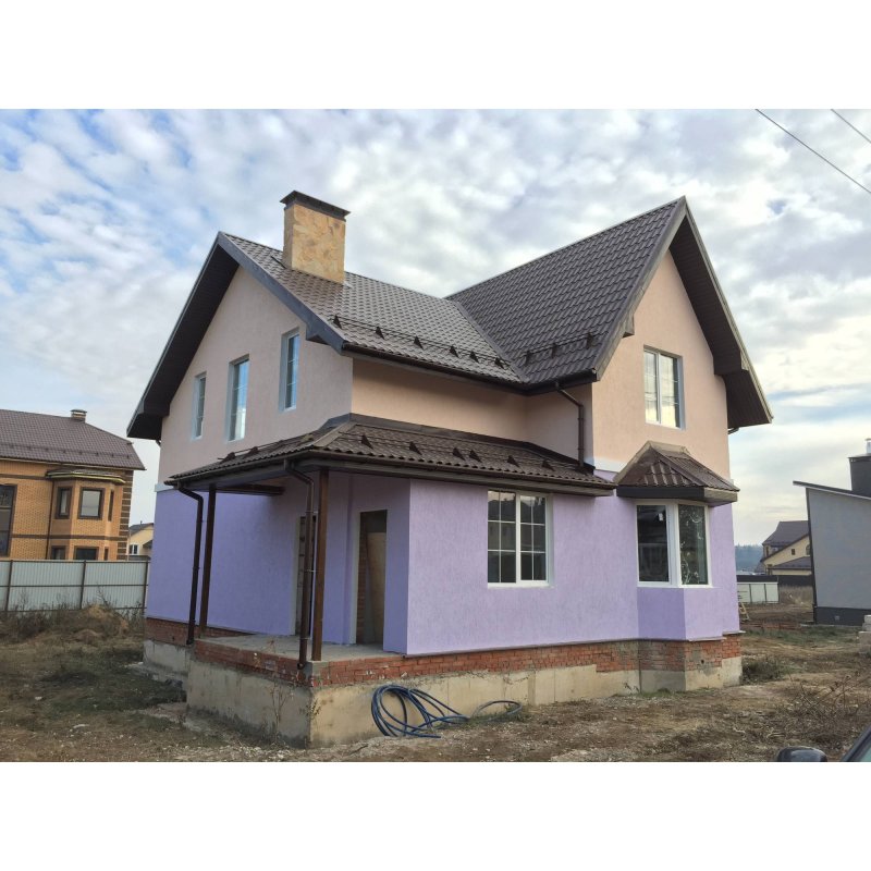 Цвета фасадов домов из газобетона