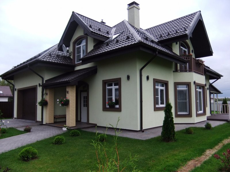 Красивый штукатурный фасад