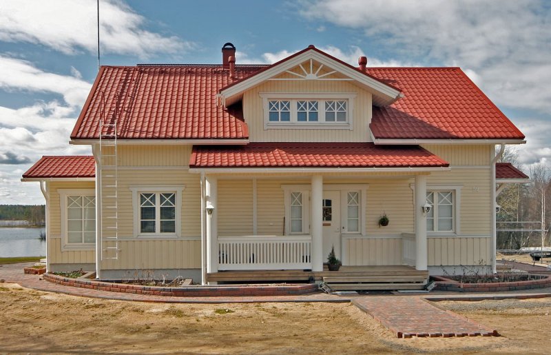 Дома с терракотовой крышей