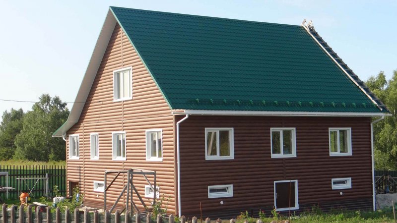 Фасад металлосайдинг 6005