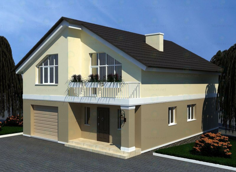 Визуализация классический коттедж