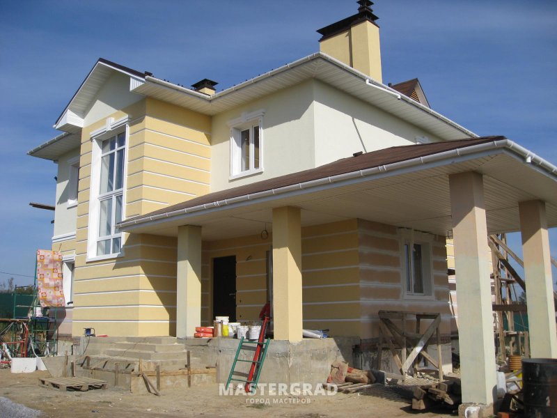 Мокрая штукатурка фасада