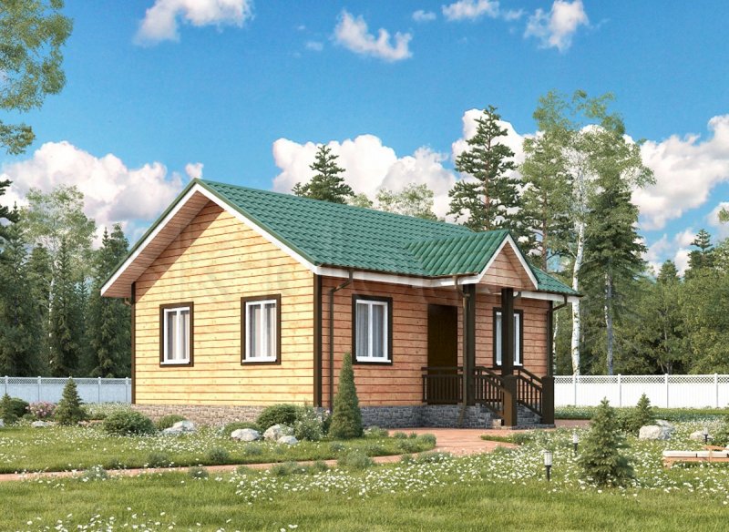 Одноэтажные домики из бруса под ключ