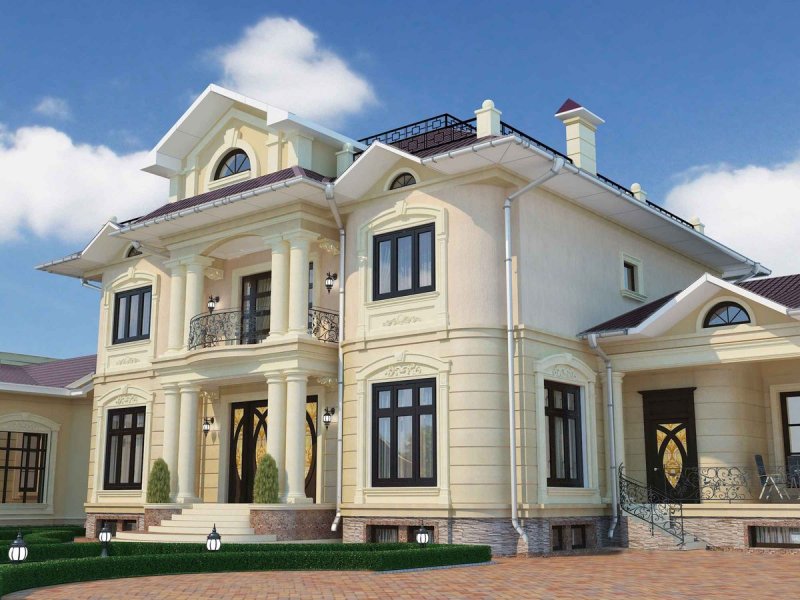Красивые белые особняки