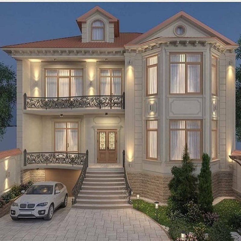 Красивые коттеджи из кирпича