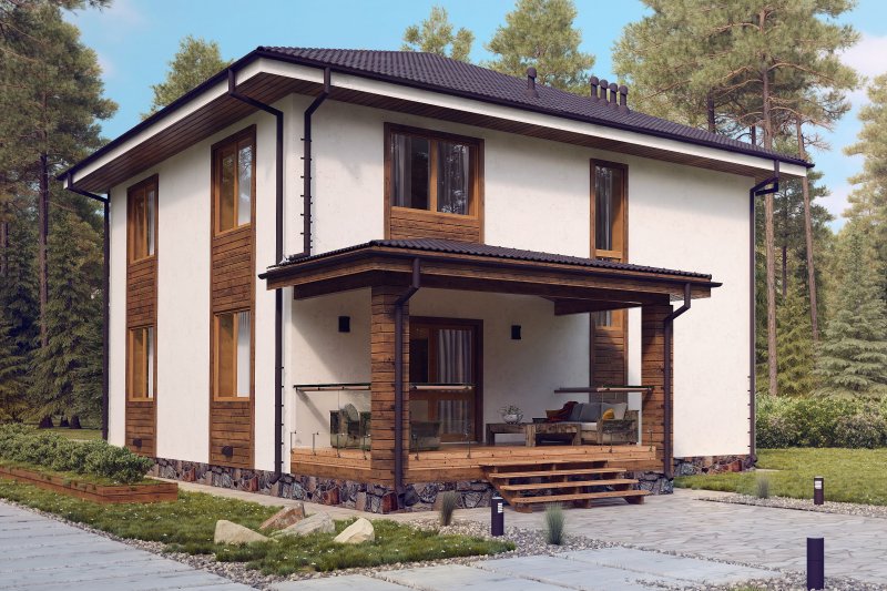 Комбинированная отделка дома