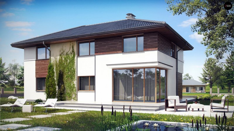 Красивые фасады домов из газобетона (73 фото)