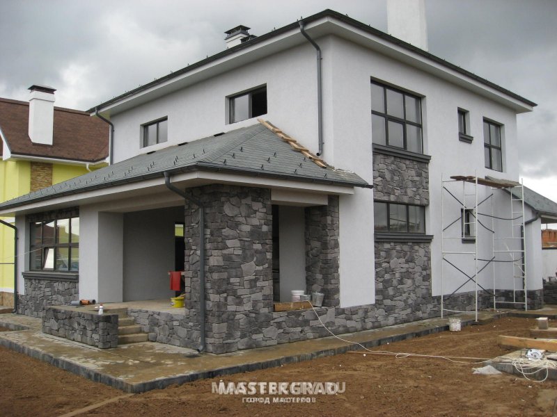 Дом из газобетона отделка