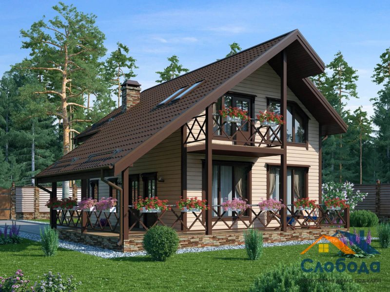 Красивые каркасные дома проекты