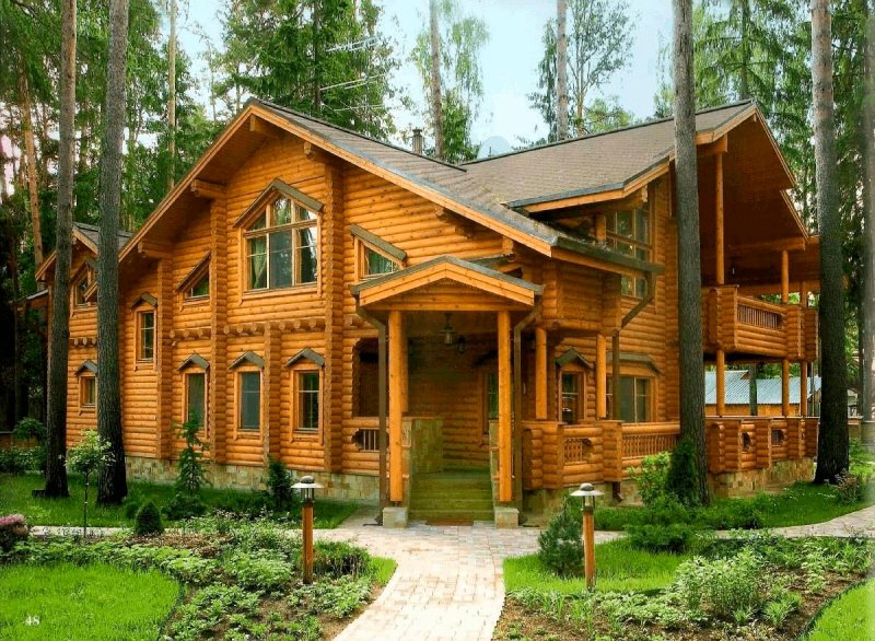 Дом в лесу из лиственницы