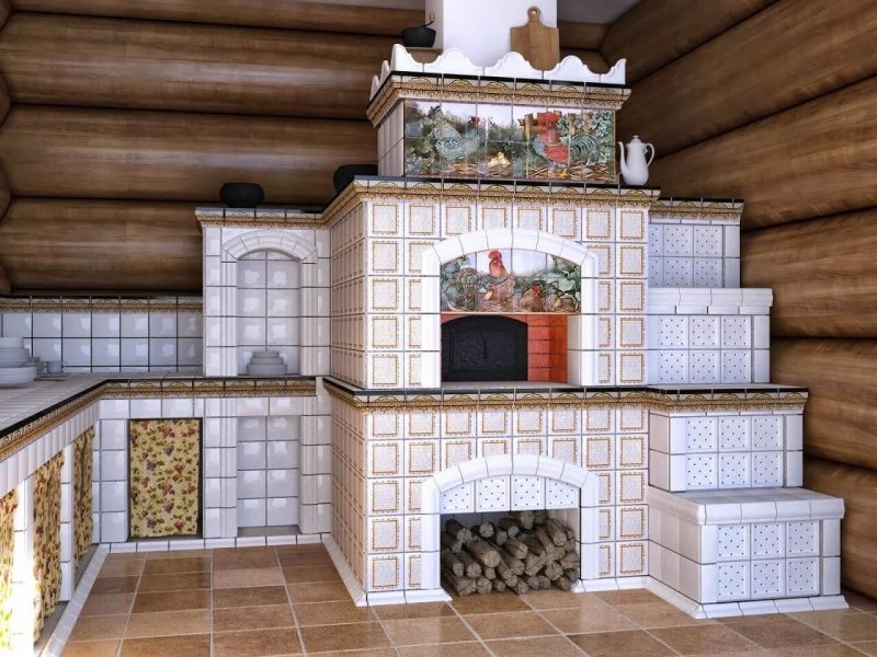 Красивые камины из кирпича