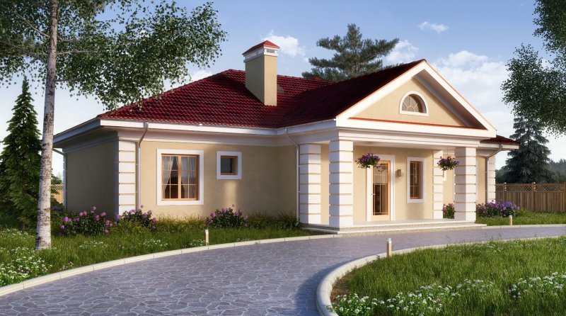 Классический одноэтажный дом
