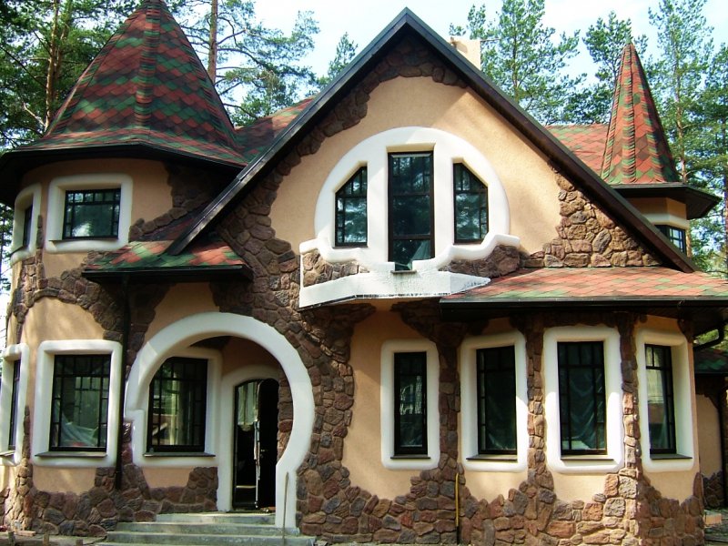 Отделка домов камнем снаружи