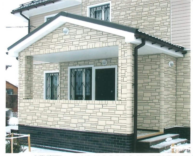 Отделка домов сайдингом под камень