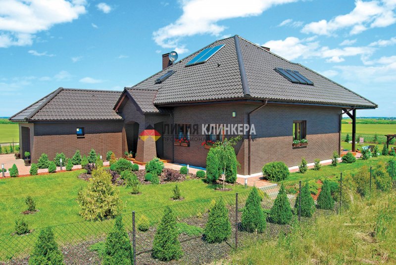 Одноэтажный дом из Клинкера