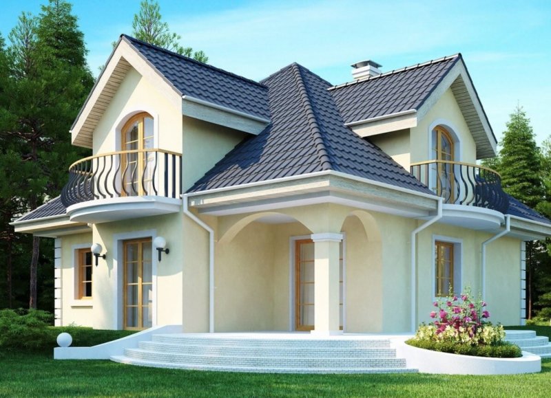 Красивые крыши двухэтажных домов