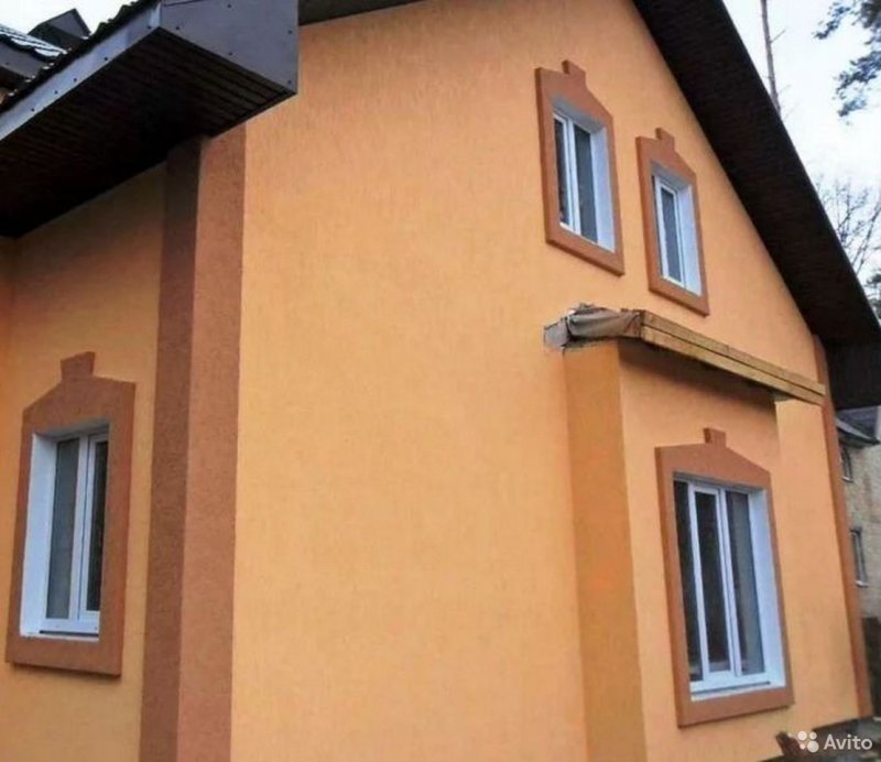 Дома со штукатуркой барашек фасад