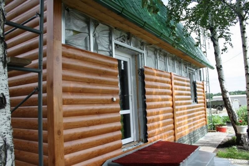 Блок Хаус металлосайдинг дом