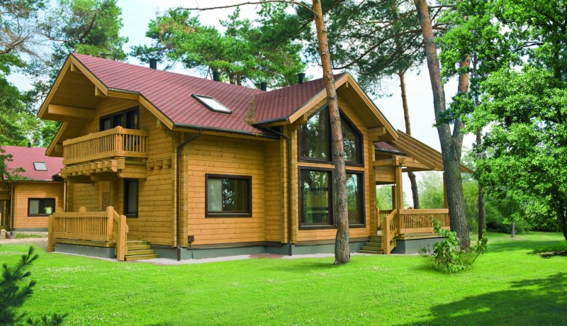Детинец дома из клееного бруса