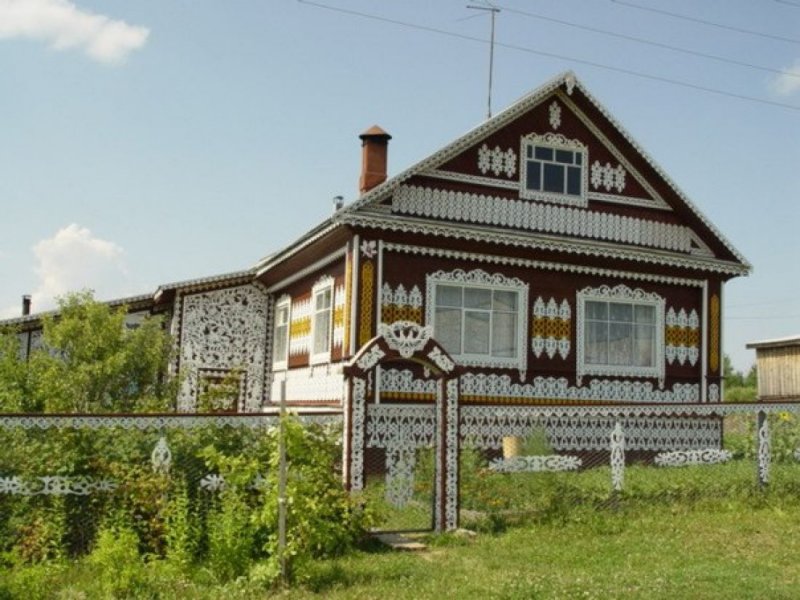 Красивый дом в Российской деревне