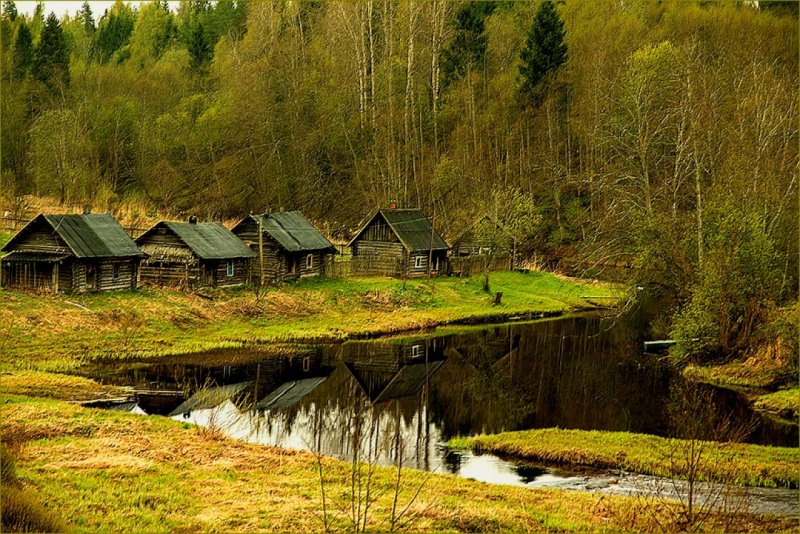 Баня по черному в деревне