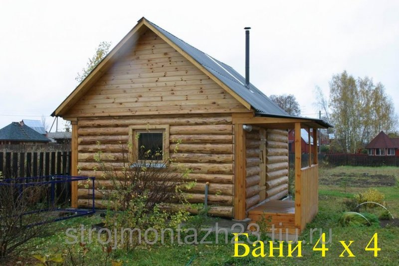 Деревенская баня по черному