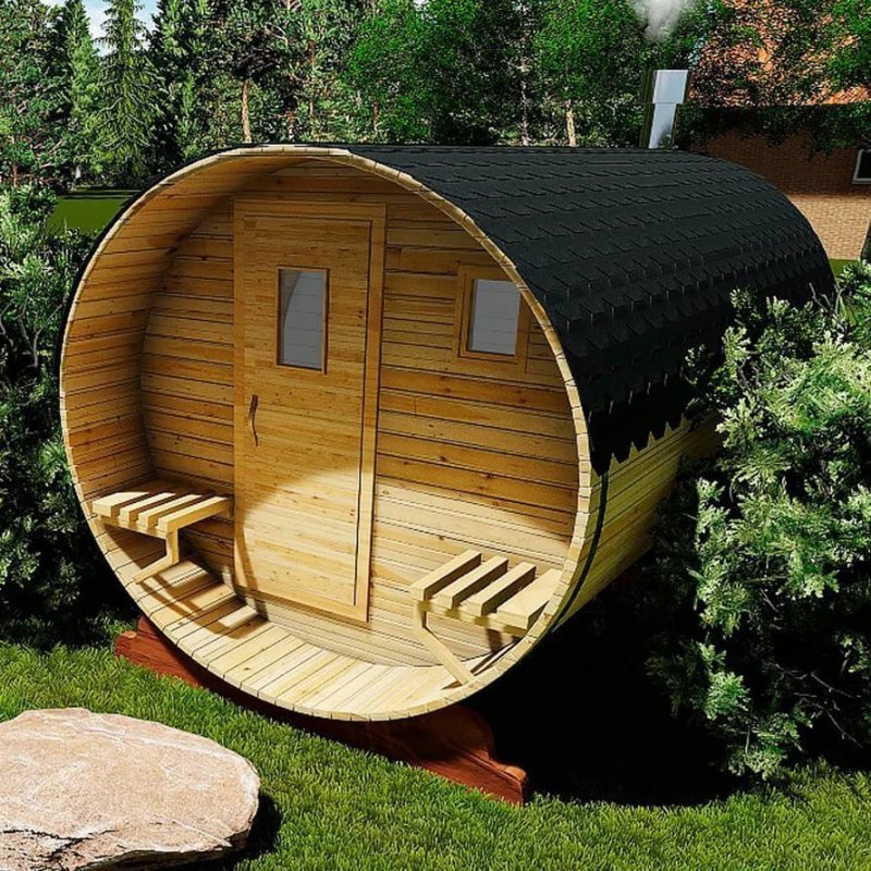 Круглые бани бочки