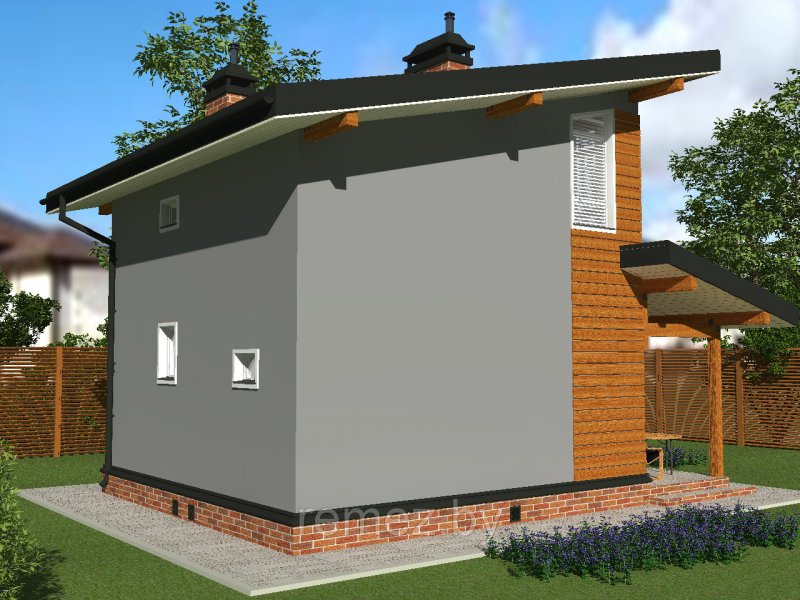 Дом баня Шале 6x8