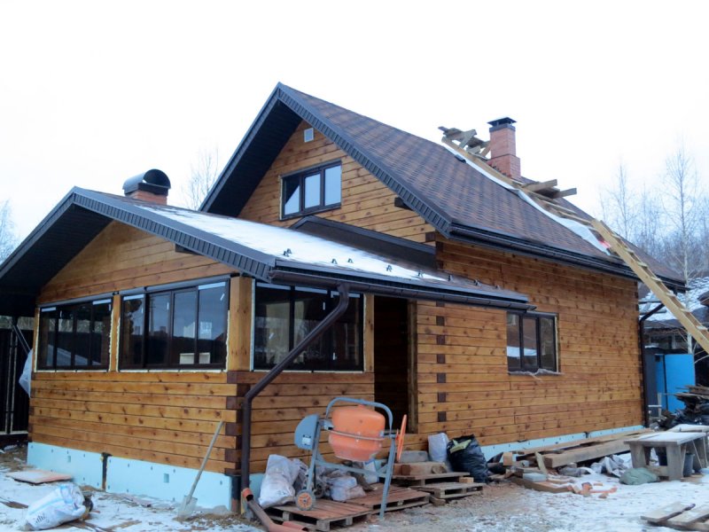 Кровля для бани из бруса