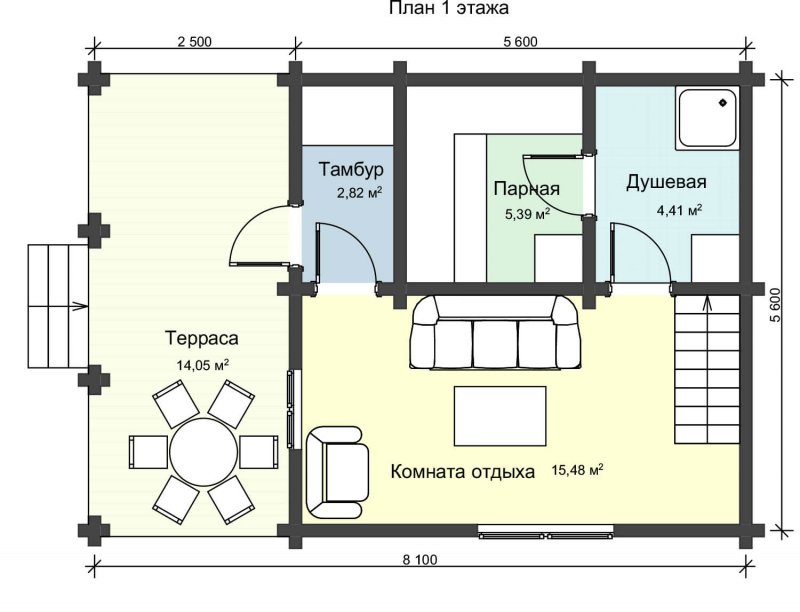 Проекты бань схема