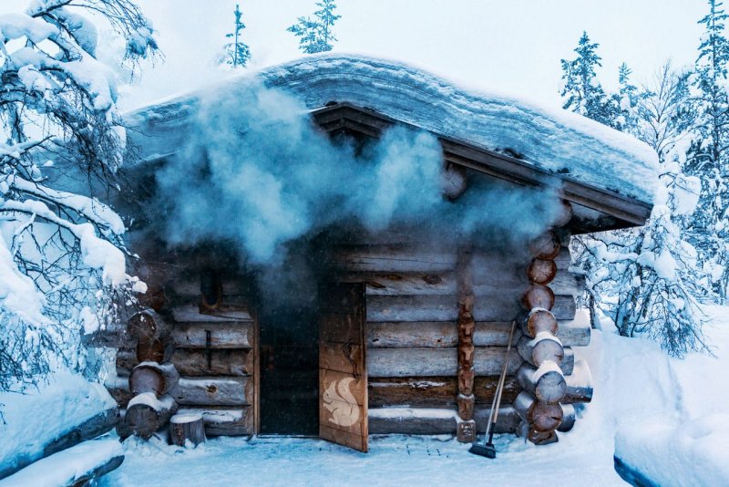 Русская баня по черному