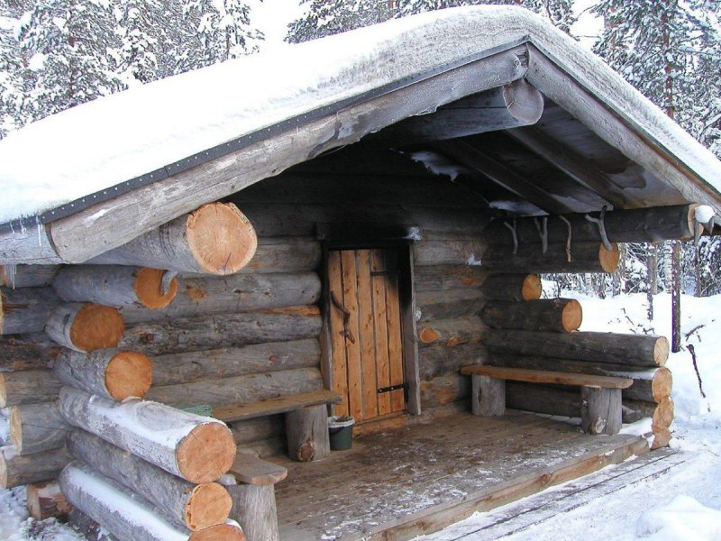 Баня из сруба деревенская