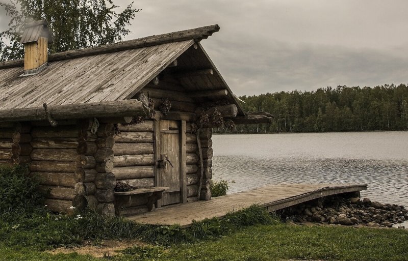 Русская баня по белому