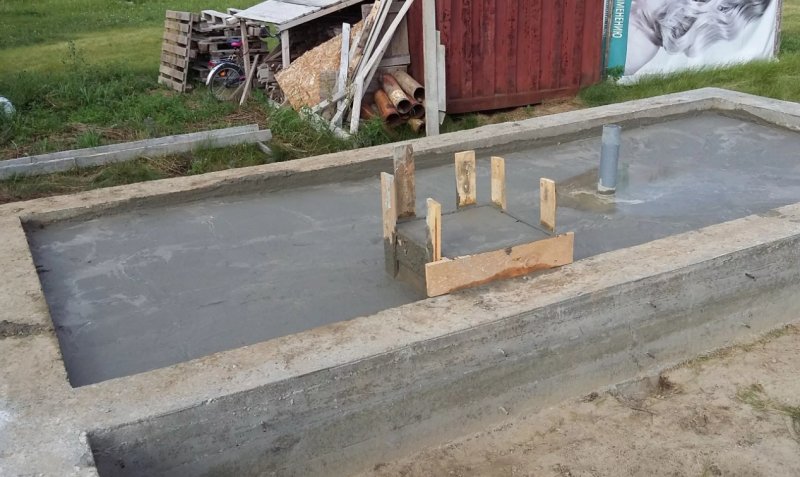 Фундамент для печи в баню