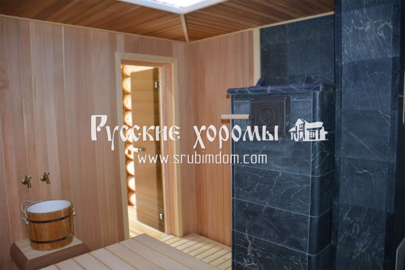 Полукруглые панели для отделки бани внутри