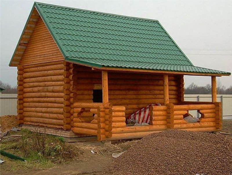 Домик из сруба для бани