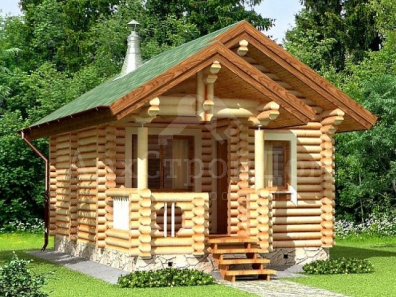 Баня из бревна 5х4