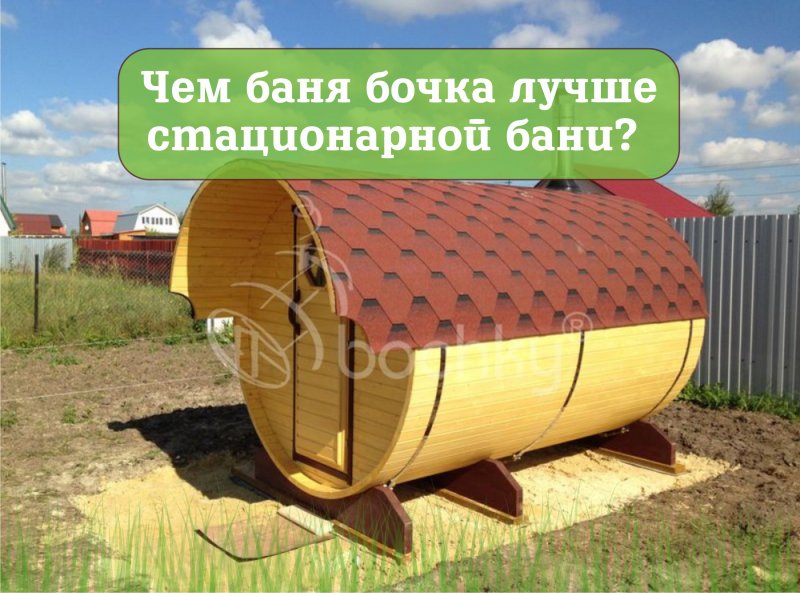 Баня бочка Квадро 4 метра